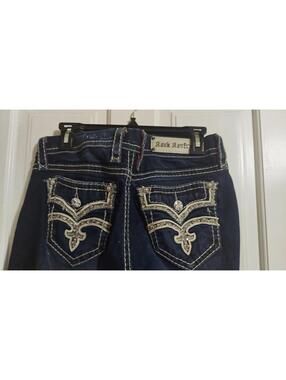Rock Revival Womens Jeans Karla ankle skinny sz 30 dark blue denim
